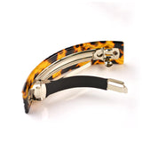 Women Headwear Leopard Hair Barrette Hair Clips Ponytail Holder Dark Brown