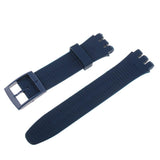 Maxbell 19mm Silicone Rubber Replacement Watch Bands Waterproof Gray Blue