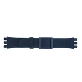 Maxbell 19mm Silicone Rubber Replacement Watch Bands Waterproof Gray Blue