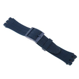 Maxbell 19mm Silicone Rubber Replacement Watch Bands Waterproof Gray Blue