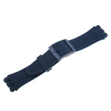 Maxbell 19mm Silicone Rubber Replacement Watch Bands Waterproof Gray Blue
