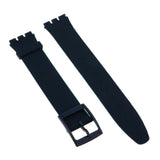 Maxbell 16mm Silicone Waterproof Watchband Strap Deployment Clasp Navy Blue