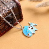 Maxbell Women Girls Fashion 3D Enamel Fish Pendant Chain Necklace Sweater Jewelry