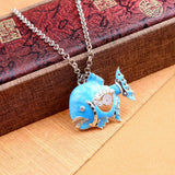 Maxbell Women Girls Fashion 3D Enamel Fish Pendant Chain Necklace Sweater Jewelry