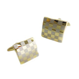 Maxbell 2pcs Mens Classic Checkered CuffLinks French Shirts Buttons Cuff Links