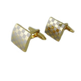 Maxbell 2pcs Mens Classic Checkered CuffLinks French Shirts Buttons Cuff Links