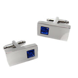 Max Men's Shirt Cufflinks Crystal Brass CuffLinks Holiday Gifts Rectangle