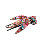 Women's Handmade Crystal Banana Barrette Hair Clip Claw Hairpin Multi-color