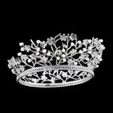 Maxbell Rhinestones Faux Pearls Floret Cute Bridal Headband Pageant Princess Crown