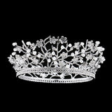 Maxbell Rhinestones Faux Pearls Floret Cute Bridal Headband Pageant Princess Crown