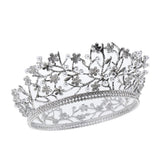 Maxbell Rhinestones Faux Pearls Floret Cute Bridal Headband Pageant Princess Crown