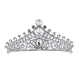 Maxbell Royal Flower Crystal 3A Zircon Crown Tiara Wedding Bridal Headband Hair Accessories