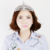 Maxbell Royal Flower Crystal 3A Zircon Crown Tiara Wedding Bridal Headband Hair Accessories