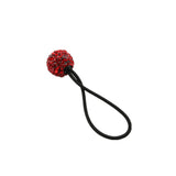 Diamond Ball Elastic Hair Ties Band Rope Bun Ponytail Holder Ring Red2