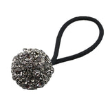 Diamante ball headdress Elastic hair ring rope pony tail holder Gray