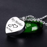 Maxbell Stainless Steel Cremation My Friend Heart Urn Pendant Keepsake My Mother