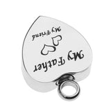Maxbell Stainless Steel Cremation My Friend Heart Urn Pendant Keepsake My Father