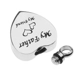 Maxbell Stainless Steel Cremation My Friend Heart Urn Pendant Keepsake My Father