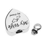 Maxbell Stainless Steel Cremation My Friend Heart Urn Pendant Keepsake My Wife