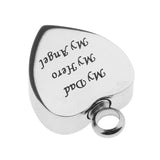 Maxbell Stainless Steel Heart Cremation Urn Keepsake Pendant My Dad My Hero My Angel