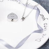 Maxbell Stainless Steel Heart Cremation Urn Keepsake Pendant My Dad My Hero My Angel