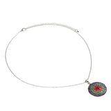 Maxbell Round Circle Transgender Transexual LGBT Gay Pride Rainbow Necklace Round 1