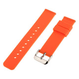 Maxbell Quick Release Silicone Watch Band with Stainless Steel Clasp 18mm Orange