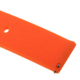 Maxbell Quick Release Silicone Watch Band with Stainless Steel Clasp 18mm Orange