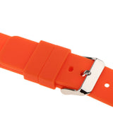 Maxbell Quick Release Silicone Watch Band with Stainless Steel Clasp 18mm Orange