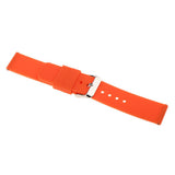 Maxbell Quick Release Silicone Watch Band with Stainless Steel Clasp 18mm Orange