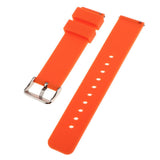 Maxbell Quick Release Silicone Watch Band with Stainless Steel Clasp 18mm Orange