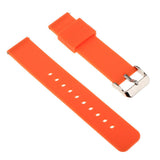 Maxbell Quick Release Silicone Watch Band with Stainless Steel Clasp 18mm Orange