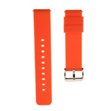 Maxbell Quick Release Silicone Watch Band with Stainless Steel Clasp 18mm Orange