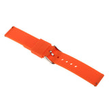 Maxbell Quick Release Silicone Watch Band with Stainless Steel Clasp 18mm Orange