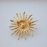 Maxbell Elegant Gold Plated Crystal Brooch Sun Flower Suit Jewelry Rhinestone Pin