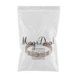 Maxbell Handmade PU Leather Multi Layer Bracelet Wrap Braided Cuff Bangle Khaki