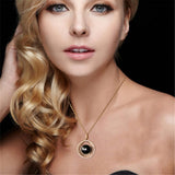 Maxbell Fashion Charm Women Lady Prototype Agate Rose Gold Pendant Necklace