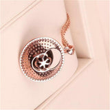 Maxbell Fashion Charm Women Lady Prototype Agate Rose Gold Pendant Necklace