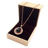 Maxbell Fashion Charm Women Lady Prototype Agate Rose Gold Pendant Necklace