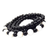 Maxbell Fashion Charm Women Men Shells Handmade Agate Bracelet Pendant Necklace