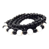 Maxbell Fashion Charm Women Men Shells Handmade Agate Bracelet Pendant Necklace