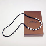 Maxbell Fashion Charm Women Men Shells Handmade Agate Bracelet Pendant Necklace