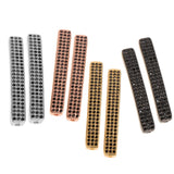 Maxbell Fashion Loose Long Flat Spacer Beads DIY Bracelet  Black zircon