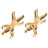 Maxbell 2 Pieces Micro Rhinestone Eagle Claw Bracelet Connector Beads Gold