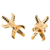 Maxbell 2 Pieces Micro Rhinestone Eagle Claw Bracelet Connector Beads Gold