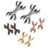 Maxbell 2 Pieces Micro Rhinestone Eagle Claw Bracelet Connector Beads Silver