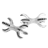 Maxbell 2 Pieces Micro Rhinestone Eagle Claw Bracelet Connector Beads Silver