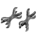 Maxbell 2 Pieces Micro Rhinestone Eagle Claw Bracelet Connector Beads Metallic Black