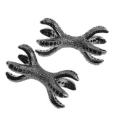 Maxbell 2 Pieces Micro Rhinestone Eagle Claw Bracelet Connector Beads Metallic Black