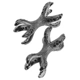 Maxbell 2 Pieces Micro Rhinestone Eagle Claw Bracelet Connector Beads Metallic Black